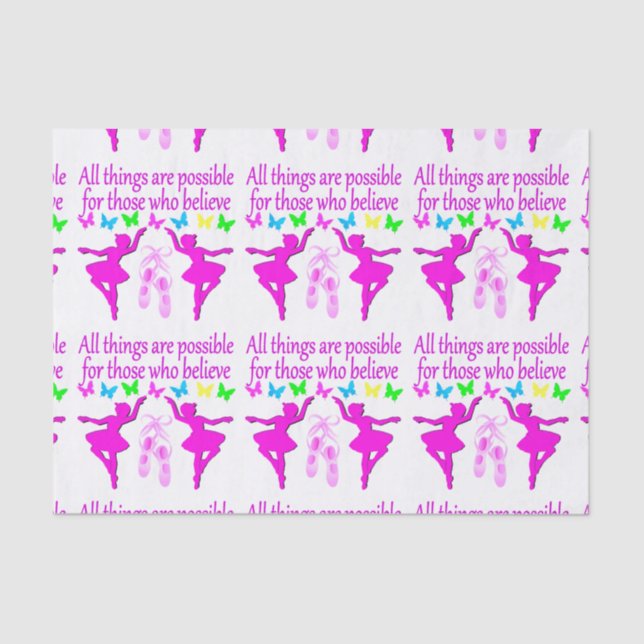 PAPEL DE SEDA TUDO É POSSÍVEL DANCER SONHO (Frente )
