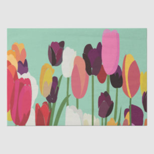 Papel De Seda Tulip Flores Coloridas Tulipas Florais