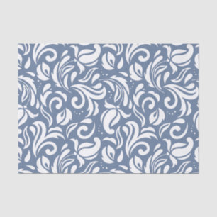 Papel De Seda Tulipa decorativa floral em branco