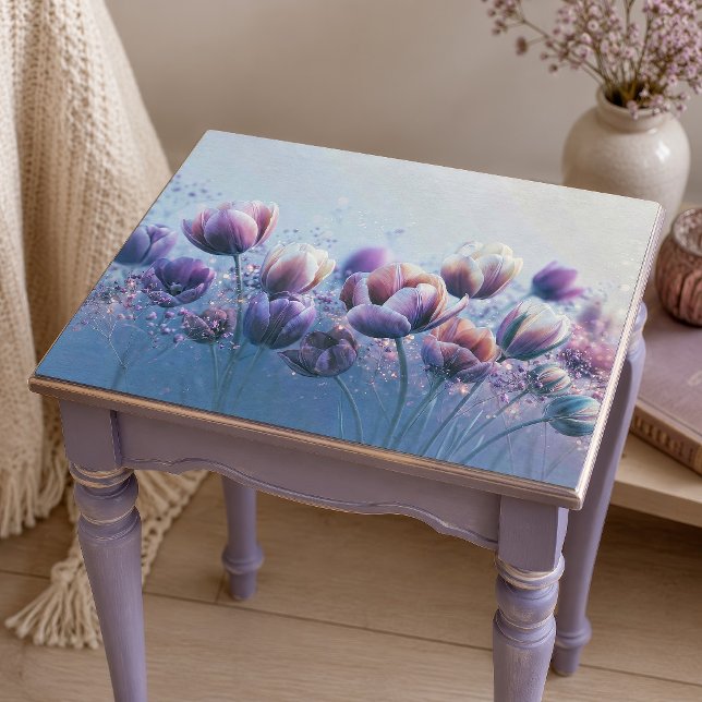 Papel De Seda Tulipa no Prado de Decoupage Lavanda Rubor (Criador carregado)