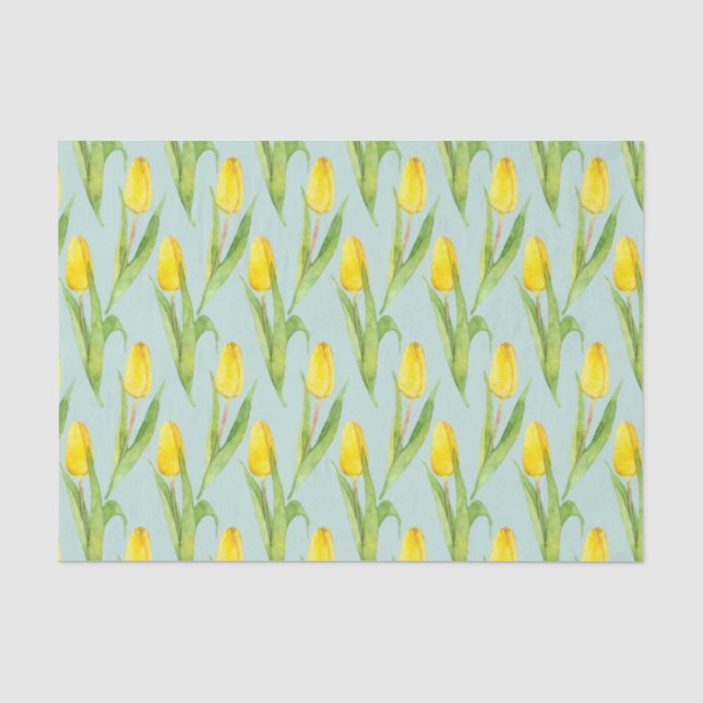 Papel De Seda Tulipas Amarelas (Frente )
