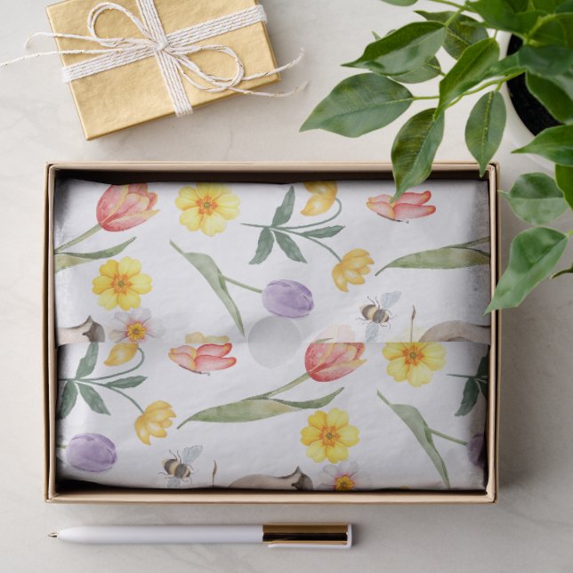 Papel De Seda Tulipas da Primavera Flores Decoupage  (Presente)