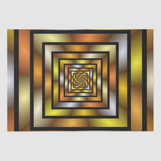 Papel De Seda Túnel Luminoso - Gráfico Fratural Trippy (Frente )