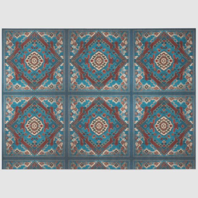 Papel De Seda Turca Trendy Linda Coleção de Padrões Antigos (Frente )