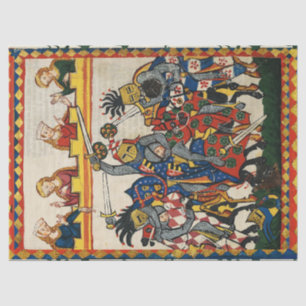 PAPEL DE SEDA TURNAÇÃO MÉDIA, LUTA CONTRA KNIGHTS, DAMSELS TI