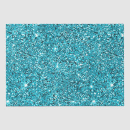 Papel De Seda Turquesa Aqua Glitzy Sparkle Glitter
