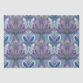Papel De Seda Turquesa de Lavanda Azul de Art Silver AI