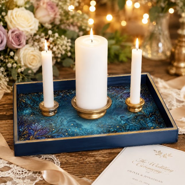 Papel De Seda Turquesa Dourado Filigrana Celestial em Espiral (Criador carregado)
