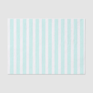 Papel De Seda Turquesa e Branco Listrado Boho