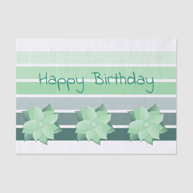 Papel De Seda Turquesa e Mint Green (Frente )