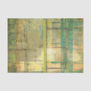 Papel De Seda Turquesa e pintura Abstrato verde