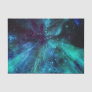 Papel De Seda Turquesa N Nebulosa Roxa