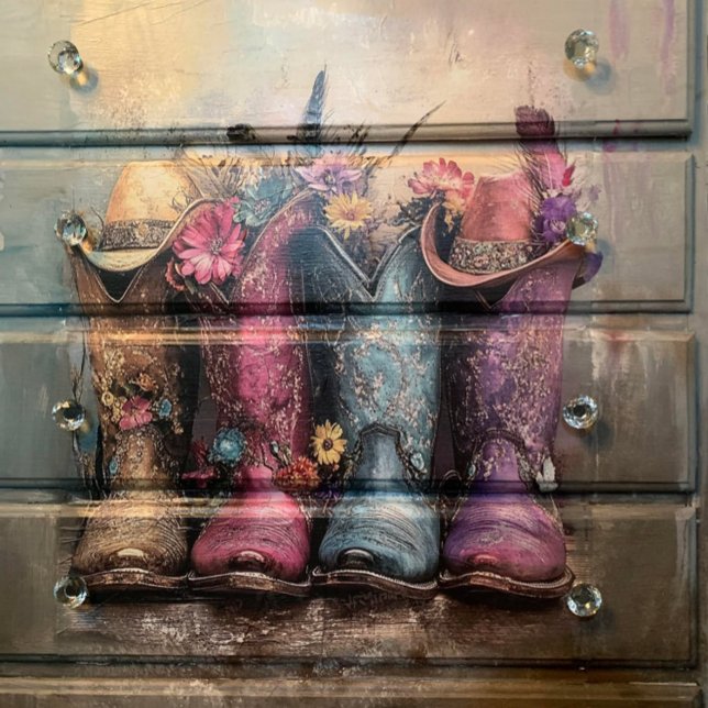 Papel De Seda Turquesa rosa-rosada de potas ocidentais vibrantes (Criador carregado)