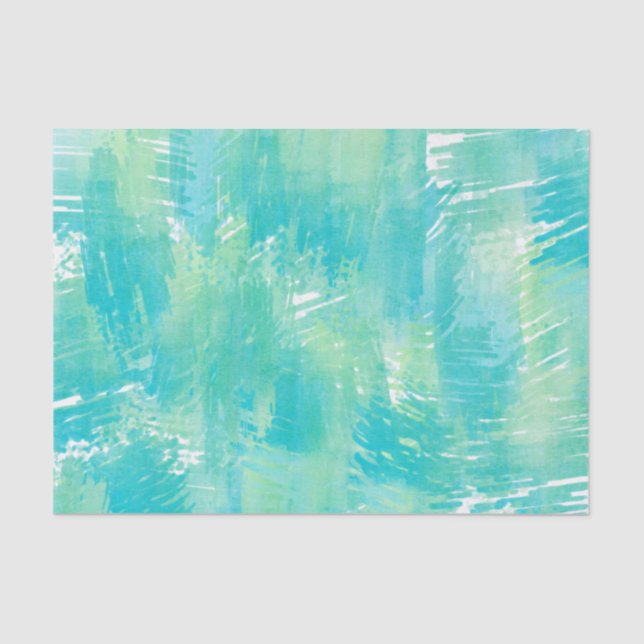 Papel De Seda Turquoise Mint Abstrato (Frente )