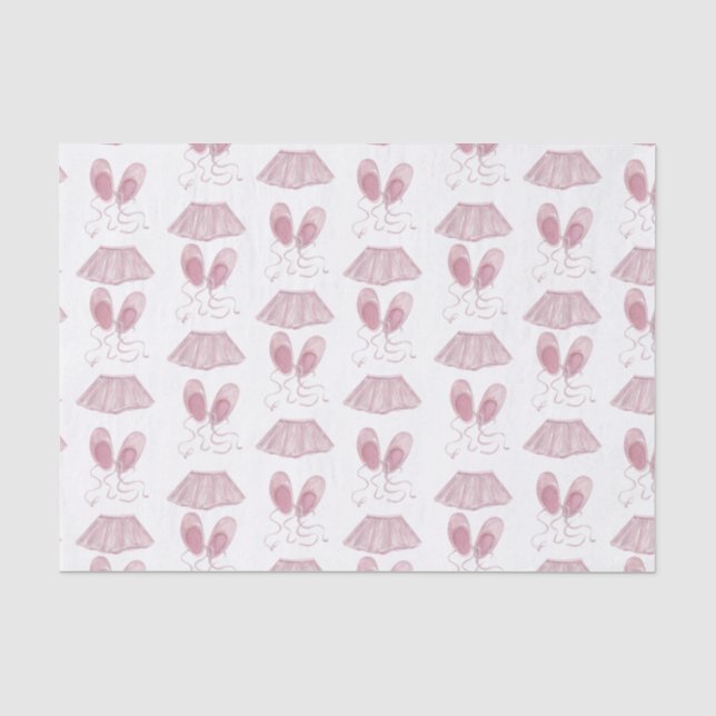 Papel De Seda Tutus Rosa Sapatilhas de Ballet Dança Branca (Frente )