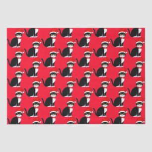 Papel De Seda Tuxedo Cat em Bowtie: no Natal