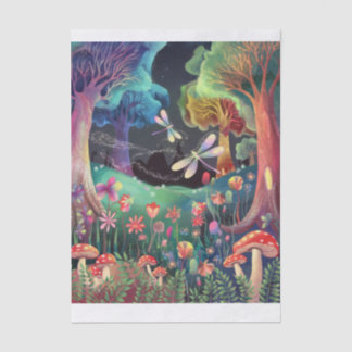 Papel De Seda Twilight Woodland Fantasy, Fairyland Vertical