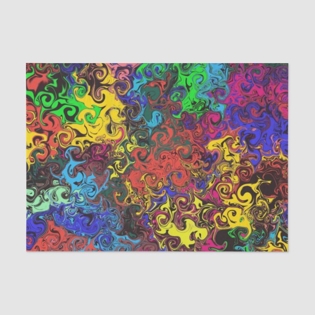 Papel De Seda Twirlers coloridos abstrato / (Frente )