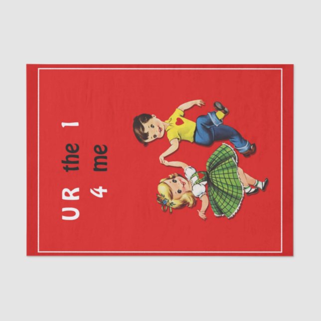 Papel De Seda U R o Dia de os namorados 1 4 me  (Frente )