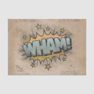Papel De Seda UAU! Vintage Comic Book Steampunk Pop Art