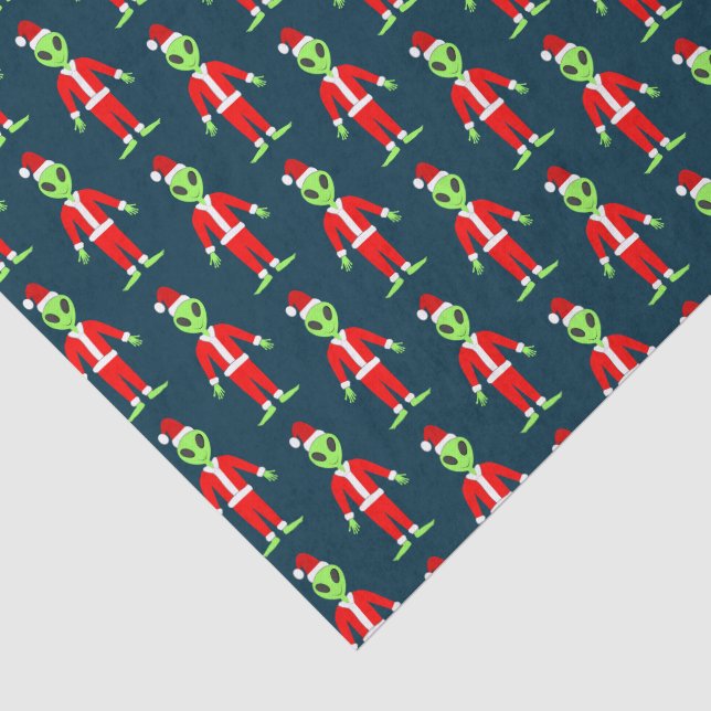 Papel De Seda UFO Ho Pai alienígena de Natal Padrão (Detalhes)