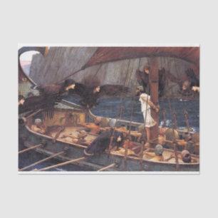 Papel De Seda Ulisses e as Sirens, por John William Waterhouse
