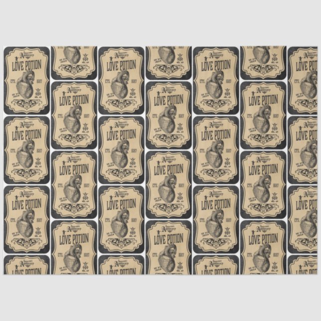 Papel De Seda Um Apothecary e Potion Label Series Design 5 (Frente )