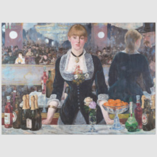 Papel De Seda Um Bar no Folies-Bergere, Manet