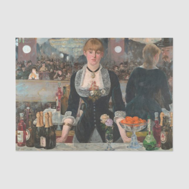 Papel De Seda Um Bar no Manet Folies-Bergère Edouard (Frente )