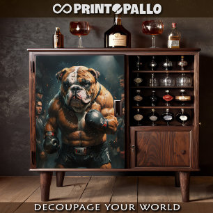 Papel De Seda Um boxeador de touros inglês