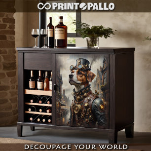 Papel De Seda Um cachorro beagle steampunk na cidade de Londres 