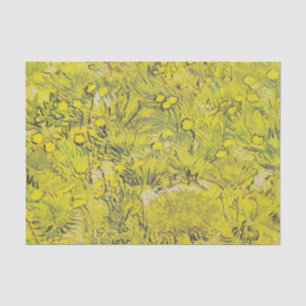Papel De Seda Um Campo de Flores Amarelas por Vincent Van Gogh  