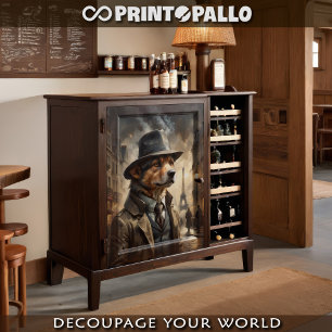 Papel De Seda Um cão da Montanha Bernesa como detetive em Paris