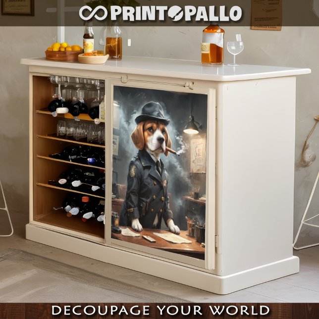 Papel De Seda Um cão de beagle é o Chefe da Polícia! (Criador carregado)