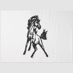 Papel De Seda Um cavalo saltitante alegre na natureza