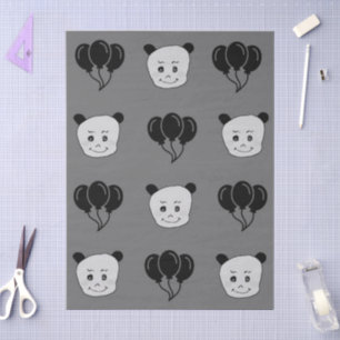 Papel De Seda Um convite de aniversário com rosto sorridente dud