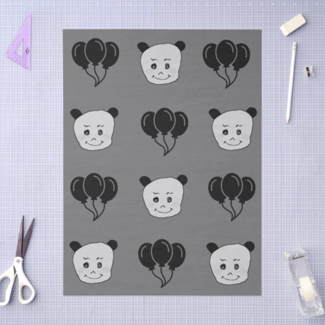 Papel De Seda Um convite de aniversário com rosto sorridente dud (Arte )