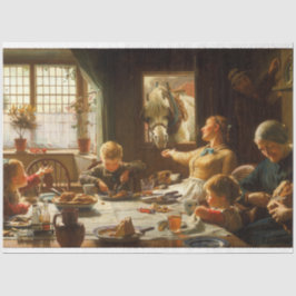 Papel De Seda Um da família (sendo um burro alimentado)