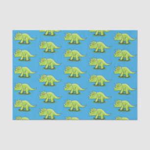 Papel De Seda Um desenho animado de triceratops dinossauros, ver