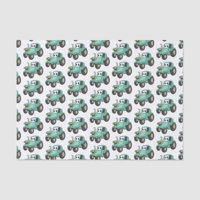 Papel De Seda Um desenho animado verde e bonito (Frente )