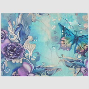 Papel De Seda Um Design 13 da Série Borboleta Mística