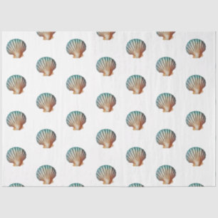 Papel De Seda Um Design 1 Bonito da Série Náutica Azul