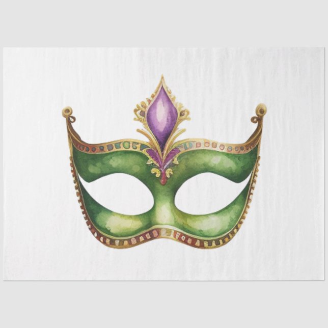 Papel De Seda Um Design 1 da Mardi Gras Mask Series (Frente )