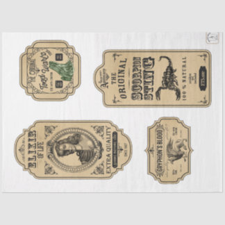 Papel De Seda Um Design 21 da Série Apothecary and Potion Label