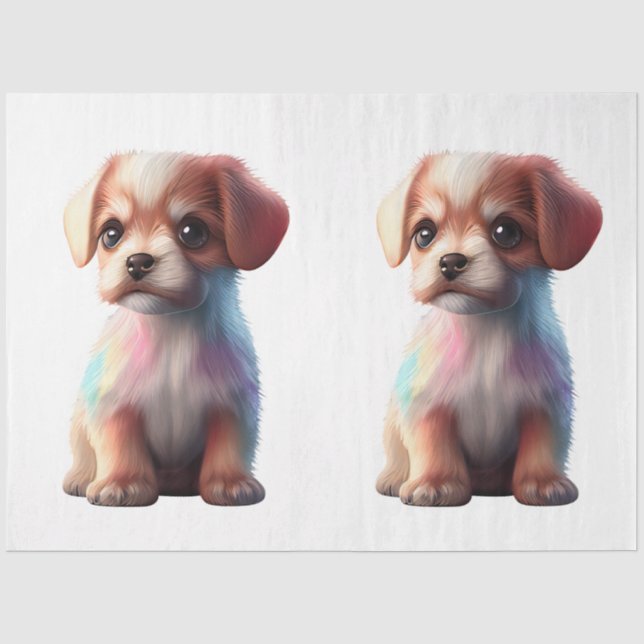 Papel De Seda Um Design 24 da Série Cachorro Pequeno (Frente )