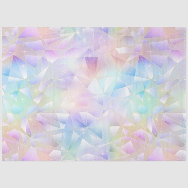 Papel De Seda Um Design 4 da série Unicorn Crystal (Frente )