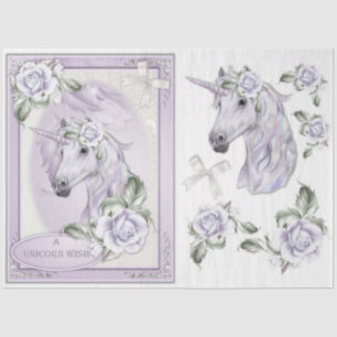 Papel De Seda Um Design 5 da série Unicorn Fantasy