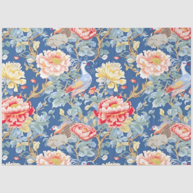 Papel De Seda Um Design Clássico da Série Chinoserie 11 (Frente )