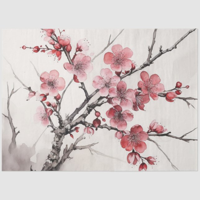 Papel De Seda Um Design da Cherry Blossom Série 11 (Frente )