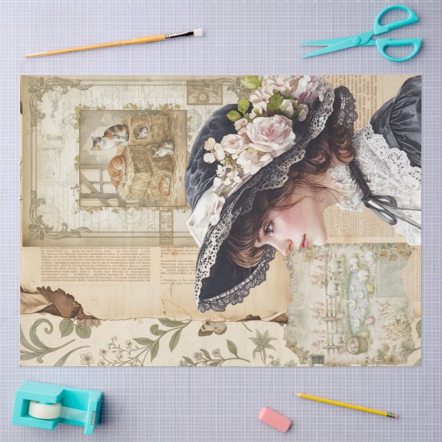 Papel De Seda Um design da Série de Páscoa da Ephemera #14 (Arte )